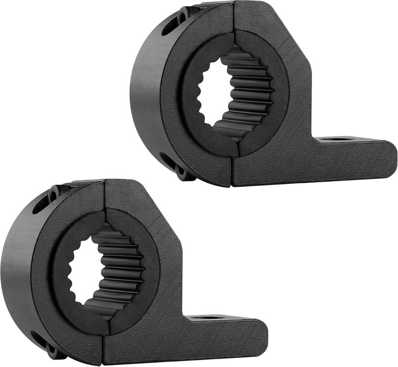IHOTDER حاملات شريط الضوء للدراجات النارية 2PCS - عالمي 0.75" 1" 1.25" مشبك أنبوب مجموعة حامل شريط LED لأضواء قيادة الدراجات النارية - أضواء رف السقف لمعظم ATV وUTV والشاحنات - Image 1